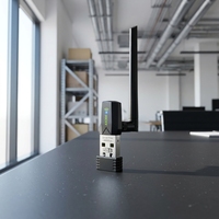 Adaptateur USB WiFi 6 AX286 pour PC de bureau 300 Mbps, compatible Windows 7/10/11, carte réseau sans fil 2,4 GHz 802.11ax avec pilote inclus