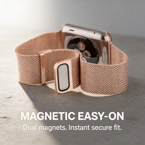 Bracelet de Montre en Gros à Double Fermoir Magnétique pour Montres Connectées <span class=keywords><strong>Apple</strong></span> 38mm/42mm, Élégant, Respirant en Acier Inoxydable CNC - Product Image 1