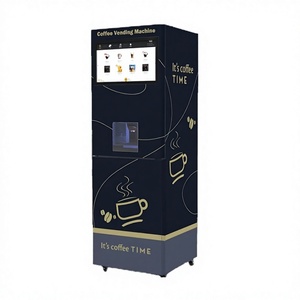 Máquina expendedora de café comercial YISO con pantalla táctil de 21.5 pulgadas, doble temperatura (frío y caliente), control remoto y 1 año de garantía. - Product Image 1
