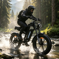 Vélo de montagne électrique pour adultes avec moteur arrière de 250 W, pneus larges, fourche avant à double amortisseur, moto électrique