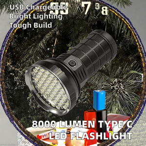 Đèn pin LED sạc lại được, chống nước IP65, độ sáng 1000+ lumen, thân hợp kim nhôm, chùm sáng điều chỉnh được, tầm xa 700-800m, dùng cho cắm trại - Product Image 5