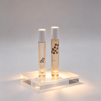 Flacon de parfum en verre vide 10 ml, ensemble d'emballage cosmétique, flacons cosmétiques élégants avec bille et capuchon, flacons de parfum en verre