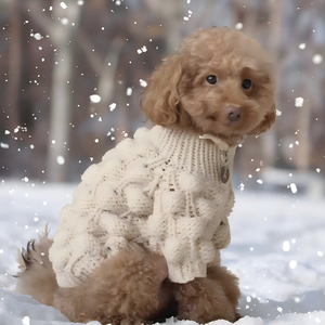 Klassischer Traditioneller Einfarbiger Dehnbarer Weihnachts-Hundepullover Luxus XL XXL Festliche Warme Haustierkleidung Gestrickter Hundepullover - Product Image 2