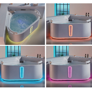 Qiansheng jiaya Acrylic bồn tắm nhà mạng Màu Đỏ Thác massage Bồn Tắm Đơn vị nhỏ độc lập bồn tắm - Product Image 3