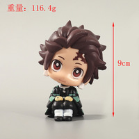 Vente flash - Figurines d'action en PVC Kamado Tanjirou Nezuko Agatsuma Zenitsu de 9 cm, décorations de poupées, anime Demon Slayer