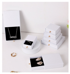 wholesale custom logo biodegradable cardboard gift jewelry drawer paper boxes packaging
