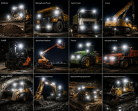 Luz de Trabajo LED de Alta Resistencia para Cargadora de Ruedas Volvo L60 L70 L90 L110 L120 L150, Iluminación para Minería y Construcción, Ip69K