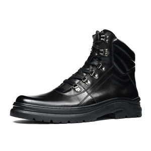 Nouvelles bottes de motard - bottes de moto pour homme, en cuir de vachette mi-mollet, cuir véritable de haute qualité, bottes Martin - Product Image 1