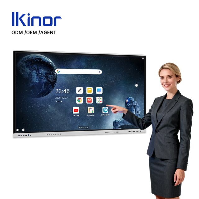 65 Inch 4K 16:9 Interactive Smart Whiteboard LCD Touch Screen with Pen/Finger Touch Android OS 3-Year Warranty for Classroom Use