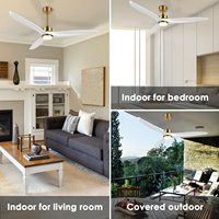 ABS Or Moderne Ventilateur De Plafond Tuya Smartphone Télécommande APP Nouvelle Caractéristique pour Salon Salle À Manger Corps En Fer Lampe Inclus