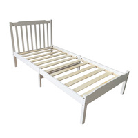 90x190 Modernes Schlafzimmer-Set für Kinder Weißes Bettgestell Holz-Kleinkinderbett Einzelbetten für Mädchen