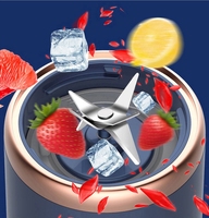 Mélangeur personnel pour shakes et smoothies, mixeur portable, presse-agrumes USB rechargeable avec 6 lames, 1/2 tasses