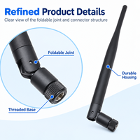 Antenne fouet pliable LoRa LPWAN 5 bandes, gain 5dBi, connecteur mâle pour communication IoT externe, compteur intelligent, capteur agricole