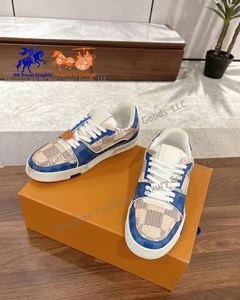 Chaussures de tennis de luxe en cuir de veau, baskets de sport décontractées pour hommes, légères et confortables, chaussures de jogging Lvs - Product Image 4