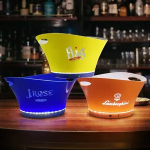 Wholesale Custom Logo <strong>Large</strong> <strong>Bucket</strong> With Handles Dispenser Beer Nightclub <strong>Ice</strong> Bowls Absolut Vodka Illuminated <strong>Ice</strong> <strong>Buckets</strong> - Product Image 3