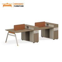 Bureau en bois Table du personnel Design Bureau Combo Poste de travail 2 4 6 8 personnes Cabines de bureau Postes de travail