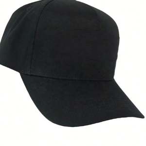 Gorras de Béisbol de 5 Paneles de Algodón Resistentes al Agua, Gorra Deportiva para Hombre, Gorras con Cierre a Presión para Exteriores, Color Negro Personalizado - Product Image 4