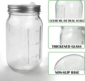 Frasco de Fermentación de Vidrio Transparente Ecológico de 32 oz con Cierre Hermético para Encurtidos, Kimchi, Salsas Picantes, Frasco Mason - Product Image 4