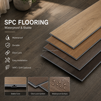 Carrelage de sol SPC texturé antidérapant, épaisseur 12 mm, revêtement de sol en plastique imperméable pour escaliers, couloirs, écoles et hôpitaux