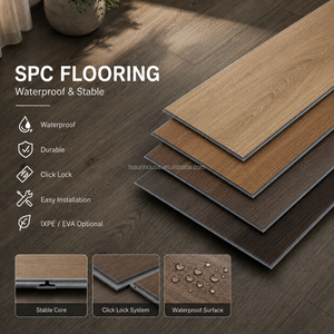 Baldosas <span class=keywords><strong>de</strong></span> SPC Antideslizantes con Textura, 12 mm <span class=keywords><strong>de</strong></span> Grosor, Piso Plástico Impermeable <span class=keywords><strong>para</strong></span> Escaleras, Pasillos, Escuelas y Hospitales - Product Image 1