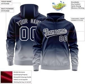 Sweat à capuche zippé personnalisé avec sublimation dégradée, broderie du nom de l'équipe et logo, sweat à capuche intégral, veste universitaire, sweat-shirt à capuche pour homme - Product Image 3
