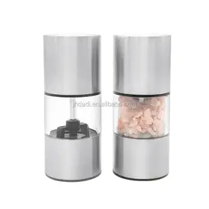 Mini moedor de sal e pimenta manual de aço inoxidável, moedor manual de fácil operação