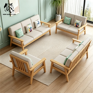Proveedor chino de sofás seccionales de madera de bajo costo, personalizados, con gran stock, envío inmediato, nuevo diseño, muebles para sala de estar. - Product Image 2