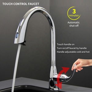 Modern çağdaş cilalı pirinç alaşım solenoit valf fotoselli sensör musluk otomatik su dokunun banyo mutfak kullanımı - Product Image 4