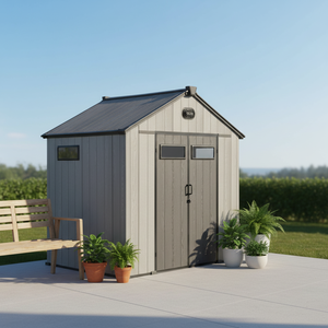 Abri à outils en plastique <span class=keywords><strong>Factor</strong></span> 8 <span class=keywords><strong>x</strong></span> 6, 8,1 m, beige, abri de rangement extérieur en plastique - Product Image 2