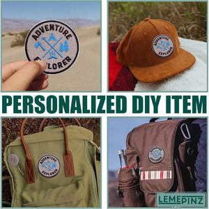 Patch brodé Adventure Explorer de 3 pouces, thermocollant ou à coudre, pour sacs et accessoires de voyage - Product Image 6