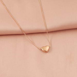 Acier Inoxydable Pvd Plaqué Or 3D Coeur Collier Snaky Chian Collier pour Filles Femmes - Product Image 5