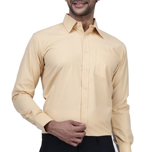 Camisa de Uniforme para Hombre de Primera Calidad, 100% Algodón, Manga Larga, Color Sólido, Costuras Reforzadas, Estilo Profesional - Product Image 1