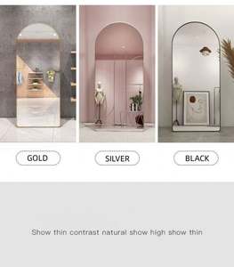 กระจกเงาเต็มตัวทรงโค้งแบบตั้งพื้น ดีไซน์ทันสมัย คุณภาพสูง รุ่นหนาพิเศษ ตกแต่งผนังด้วยภาพติดผนัง ดีไซน์ยอดนิยม - Product Image 6