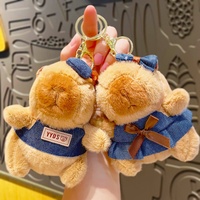 Porte-clés en peluche Capybara Cowboy Kabipbala 1-19, pendentif de sac de dessin animé