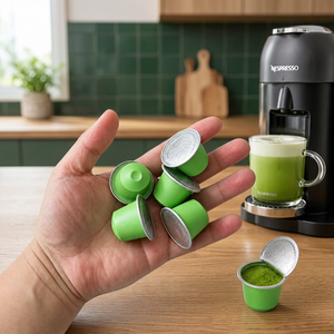 Capsules de Latte Matcha Instantané pour Machines à Café – Riche en Antioxydants, Thé Vert de Qualité Cérémoniale – Vente en Gros Prix Usine - Product Image 1
