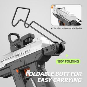 Pistola ad acqua elettrica per bambini 3-in-1 <span class=keywords><strong>Uzi</strong></span> Dual-Mode azionata a mano con giocattolo elettronico in plastica leggera - Product Image 4