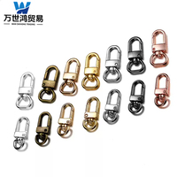 Accessoires pour laisse de chien plaqués or 24 carats sur mesure, boucle pivotante solide, chaîne en alliage de zinc, verrouillage, crochet de 15 mm pour sacs, sacs à main, anneaux, ceintures