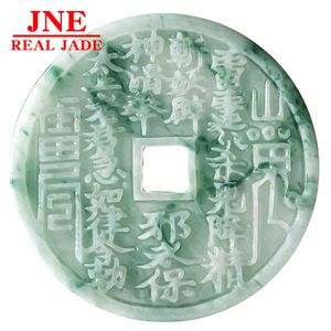 Ciondolo Ornamentale in Giada Naturale Tipo A con Motivo Fiore Fluttuante e Montagna Fantasma, per Uomo e Donna - Product Image 5