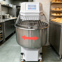 Pétrin de boulangerie 50 kg, mélangeur à spirale robuste pour la préparation de pâtes à pain, biscuits et pizzas