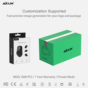 Aikun BT300-X nhà văn phòng sử dụng không dây chế độ kép Chuột Quang, bt5.0/3.0 + 2.4G,800/1200/1600DPI, đa OS và thiết bị - Product Image 5