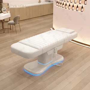 YaYou New White 3 모터 전동 리프트 뷰티 마사지 침대 미용실 맞춤형 LoGo 페이셜 침대