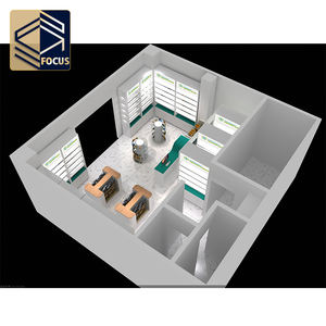 Оптовая продажа, полка из МДФ для отображения лекарств, полка для аптеки, стеллажи для аптеки, Высококачественная гондола для фармации - Product Image 3