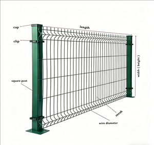 Panneau de clôture en treillis soudé 3D robuste, galvanisé à chaud, revêtu de PVC, taille personnalisée <span class=keywords><strong>pour</strong></span> - Product Image 6