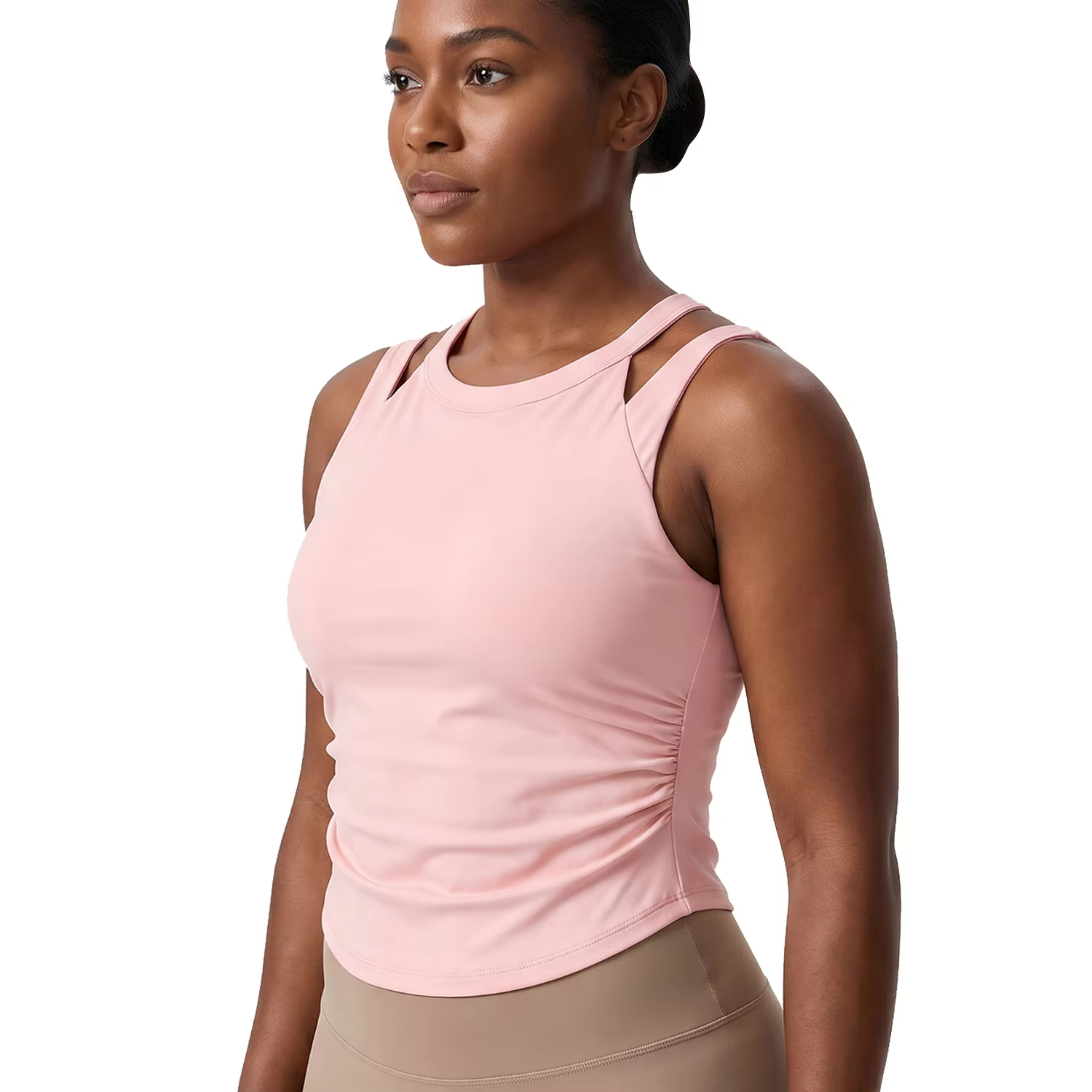 Women's Breathable Quick Dry Eco-Friendly Loose Cropped Yoga Tank Tops Soft Sleeveless Tank Tops