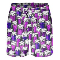 Shorts de bain pour hommes en maille extensible respirante de grande taille avec logo personnalisé, spandex/polyester