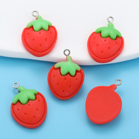 12 styles rouge fraise charme pour boucle d'oreille collier pendentifs bricolage artisanat fabrication de bijoux accessoires W349