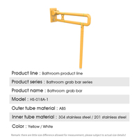 Barre d'appui pliable murale/sur pied pour toilettes, main courante de sécurité antidérapante pour salle de bain accessible aux personnes âgées
