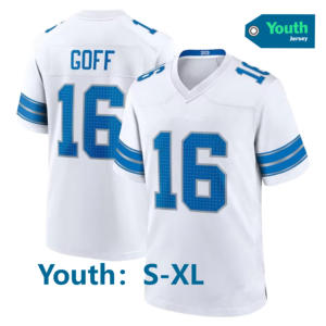 底特律青年足球球衣26吉布斯97哈钦森16戈夫14圣布朗20桑德斯58休威尔5蒙哥马利缝制球衣 - Product Image 4