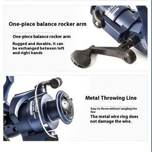 รอกตกปลาพลาสติกแข็งแรงสูงสำหรับมือขวา ใช้กับคันเบ็ดแบบ Rocky Rod River ระบบเบรกหลังแบบ Smooth ความเร็วสูง อัตราทดเกียร์ 5.1:1 - Product Image 6