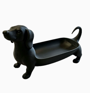 Porta Llaves de Cerámica Blanca con Forma de Perro Dachshund, Bonita Bandeja para Joyas de Dibujos Animados, Decoración para Entrada o Escritorio - Product Image 4